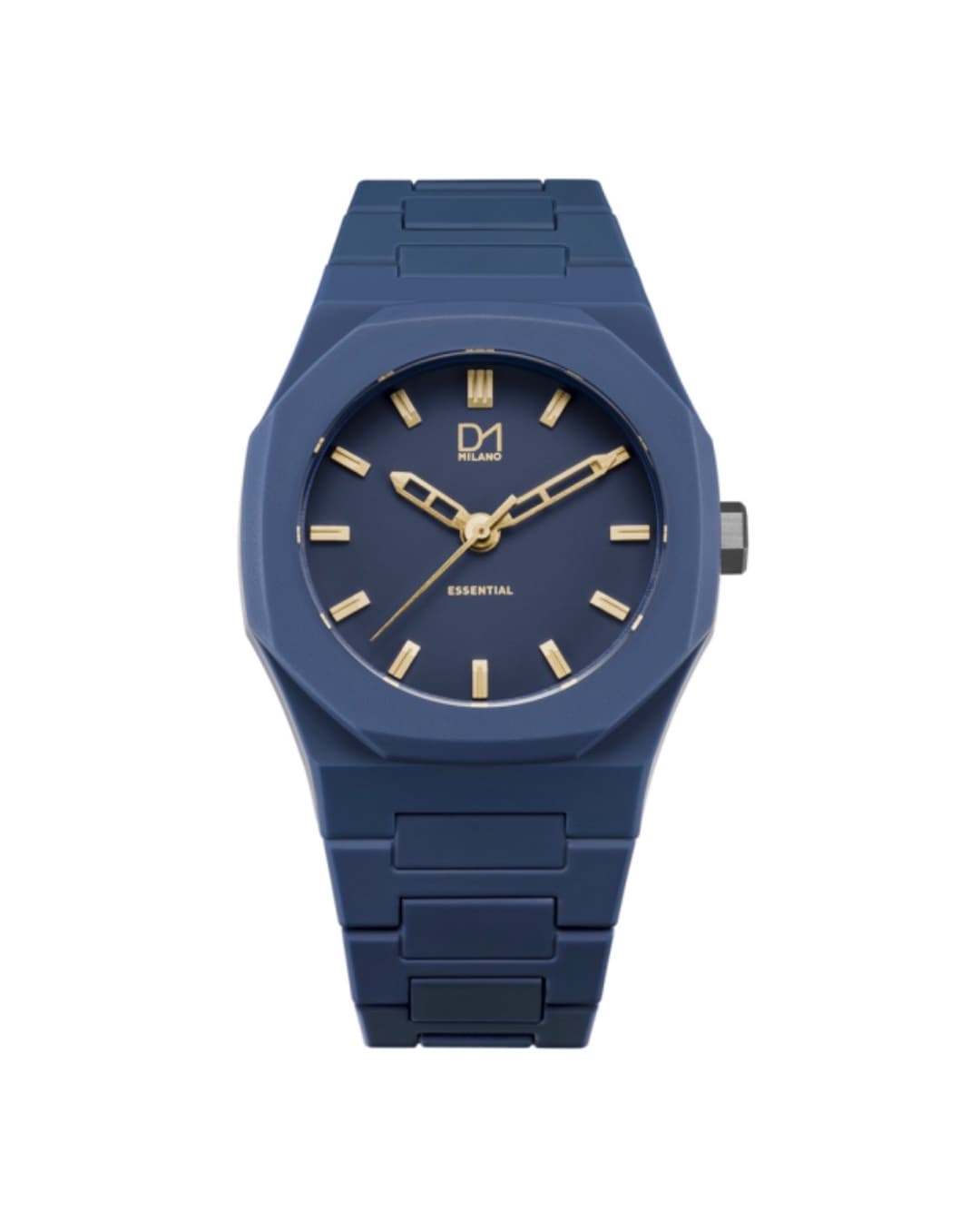 Essential Watch blue with gold Index