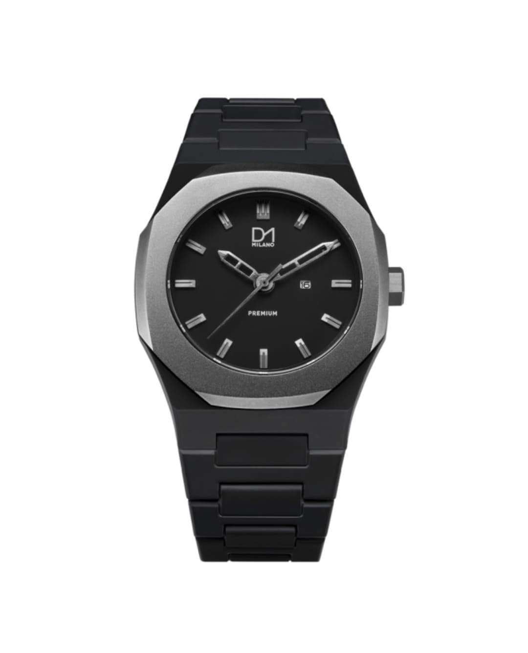 Premium Watch Black, Gun Bezel & Index