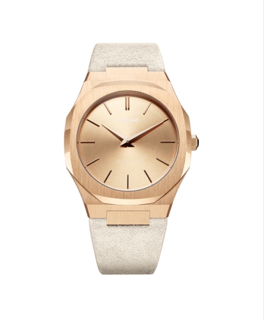Ultra Thin Gold Case with Lipari Off White Strap