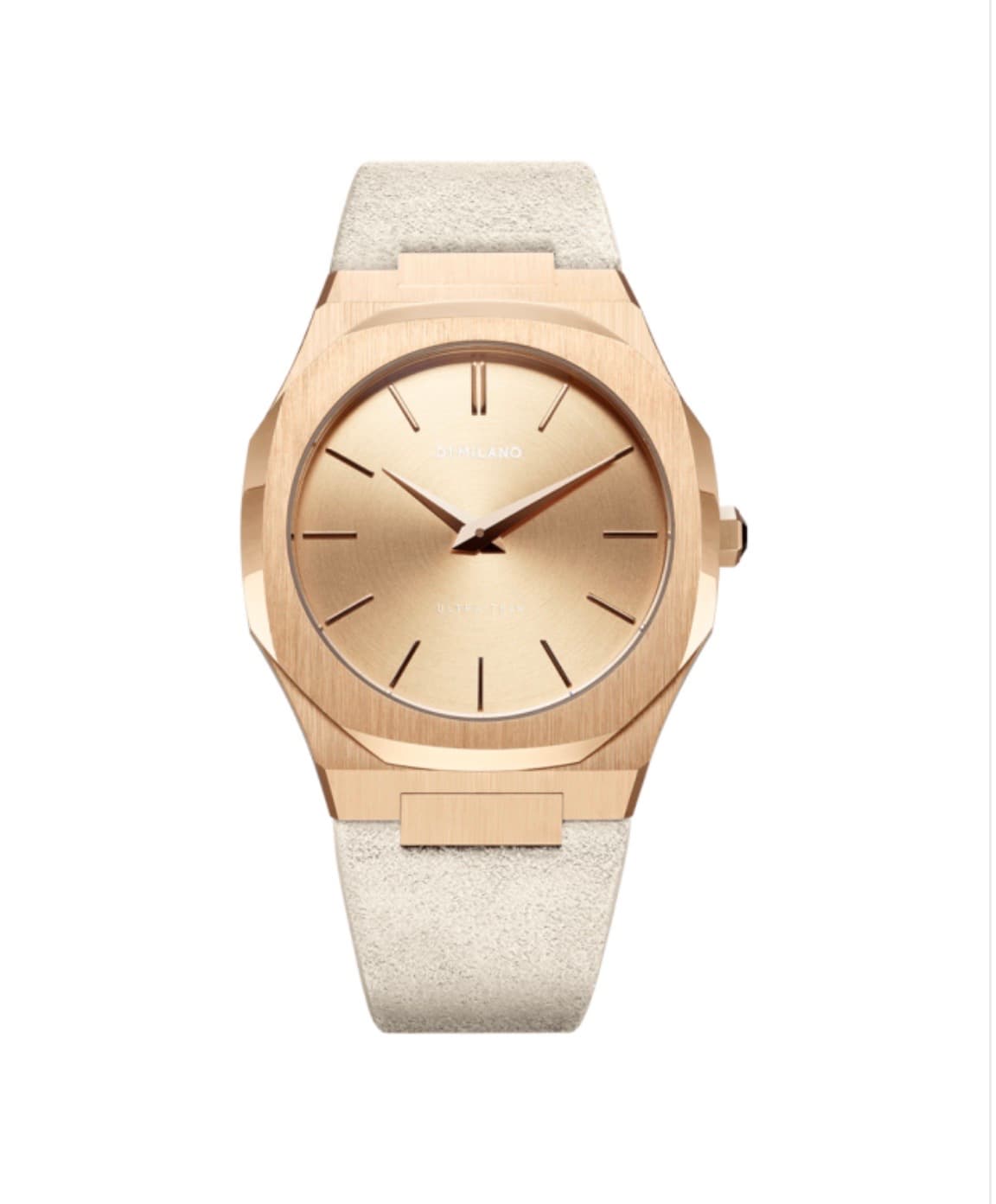 Ultra Thin Gold Case with Lipari Off White Strap